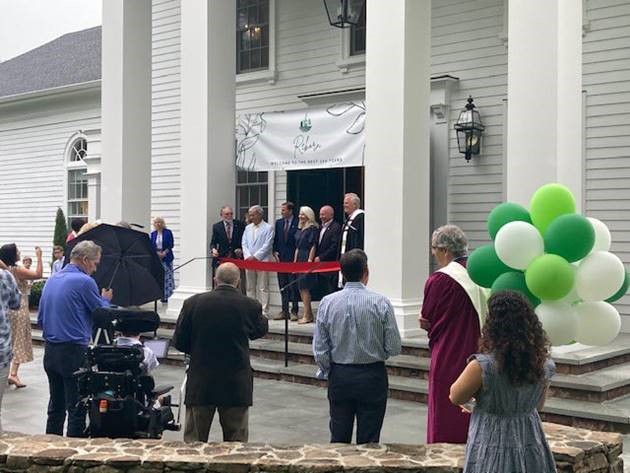 Blumenthal attended the rededication of Green’s Farm Church in Westport.